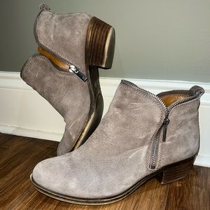 Lucky Brand Suede Ankle Boots Size 7